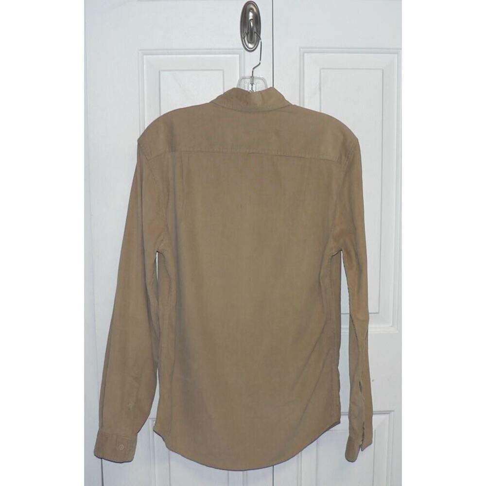 Merona Men's Button-Down Long Sleeve Corduroy Shirt in Cookie Crumb Brown SM $25 - Picture 3 of 4